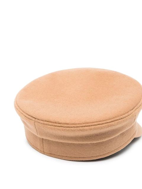 Ruslan Baginskiy appliqué-logo wool beret - Neutrals - zdjęcie produktu nr 2