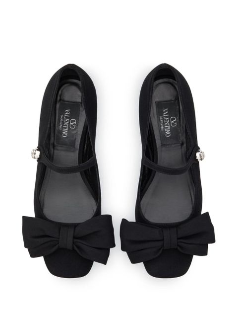 Valentino Garavani 20mm Bowjane Mary-Jane ballet pumps - Black