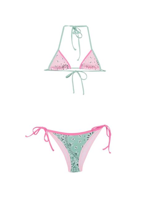 MC2 Saint Barth Leah floral-print triangle bikini - Pink - zdjęcie produktu nr 1