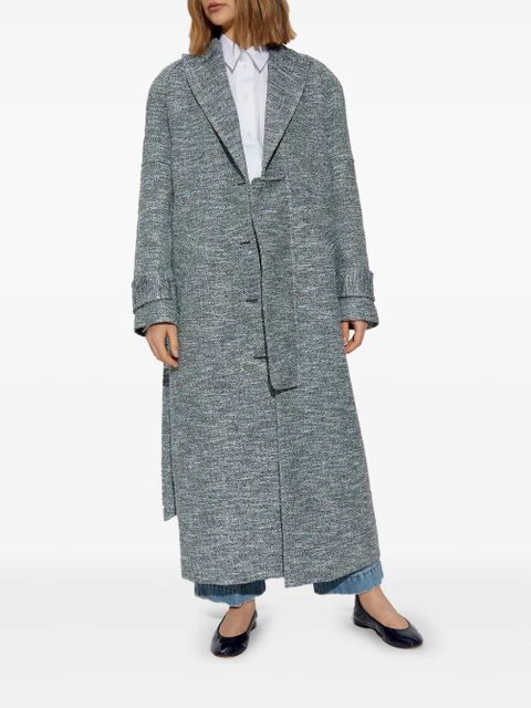 Victoria Beckham raglan-sleeve single-breasted coat - Grey