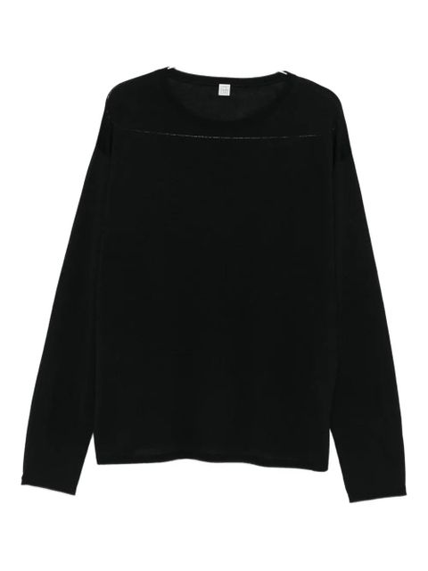 TOTEME round-neck sweater - Black