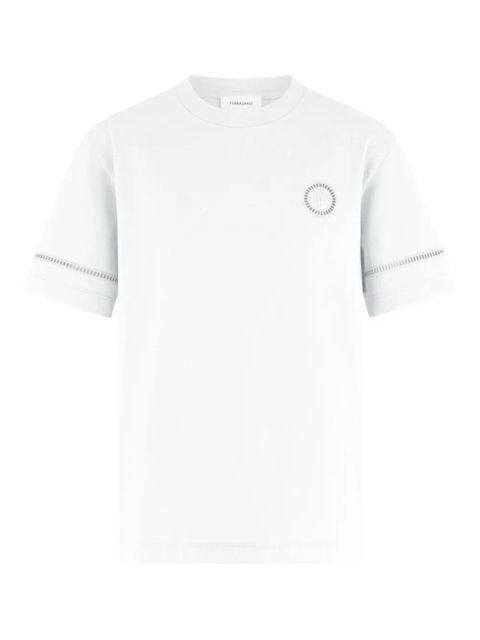 Ferragamo Ajour Sticker short-sleeves T-shirt - White - zdjęcie produktu nr 1