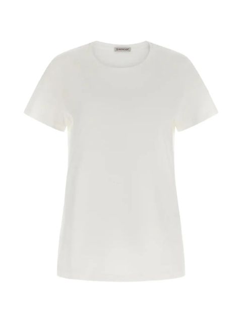 Moncler logo-patch ribbed T-shirt - White - zdjęcie produktu nr 1
