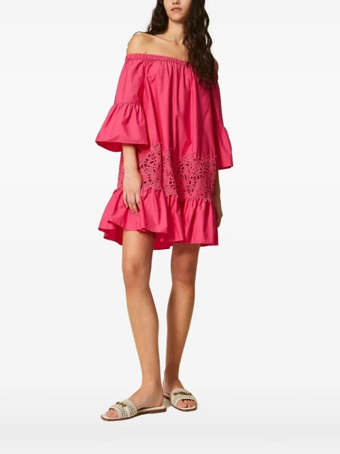 TWINSET ruffled-hem mini dress - Pink - zdjęcie produktu nr 2