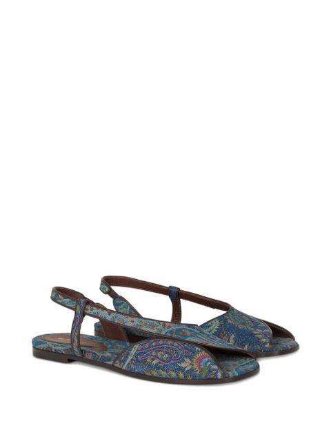 ETRO paisley flat sandals - Blue - zdjęcie produktu nr 2