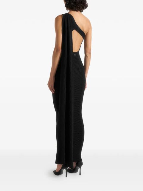Manière De Voir Laya asymmetric scarf maxi dress - Black
