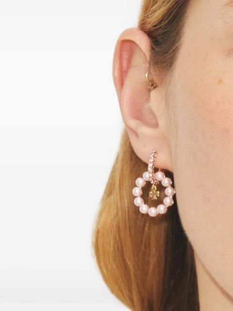 Tory Burch Moondance pearl hoop earrings - Gold - zdjęcie produktu nr 2
