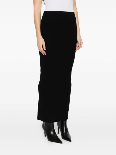 WARDROBE.NYC ribbed midi skirt - Black