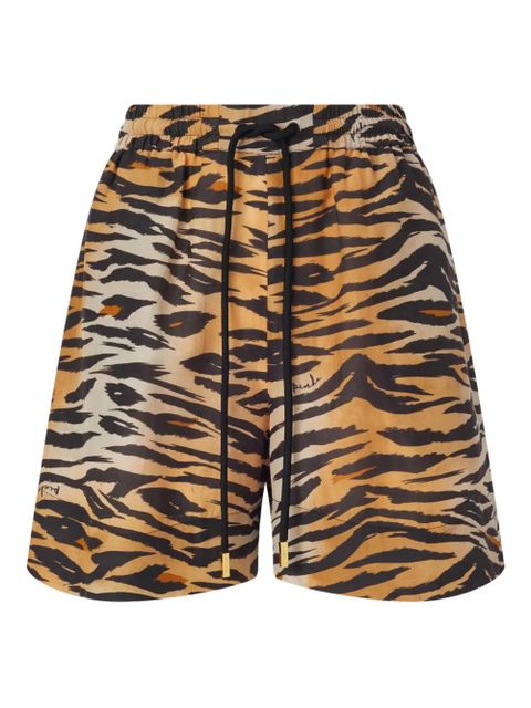 PINKO tiger-stripe shorts - Orange - zdjęcie produktu nr 1