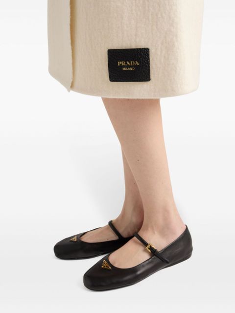 Prada twill midi skirt - Neutrals