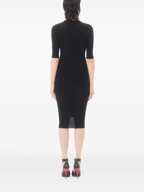 Valentino Garavani bow ruching knitted mini dress - Black