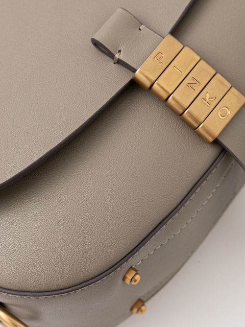 Pinko torebka skórzana kolor szary 103831 A1ZX