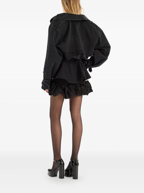 ROTATE BIRGER CHRISTENSEN denim biker jacket - Black