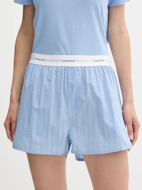 Calvin Klein Underwear piżama bawełniana damska kolor niebieski bawełniana LV00QS7576