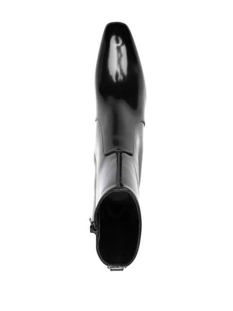 Saint Laurent XIV 80mm leather ankle boots - Black