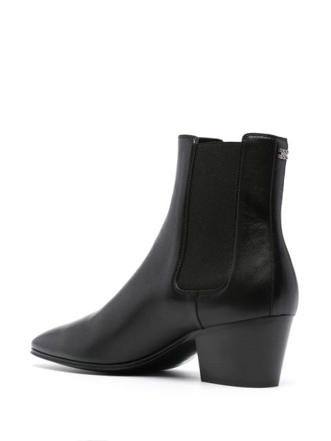 Casadei 50mm leather boots - Black - zdjęcie produktu nr 2