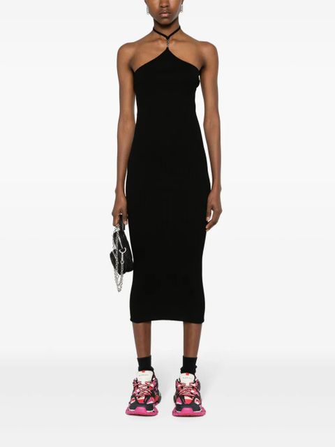 AMIRI logo-plaque midi dress - Black - zdjęcie produktu nr 2
