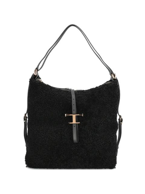 Tod's shearling shoulder bag - Black - zdjęcie produktu nr 1
