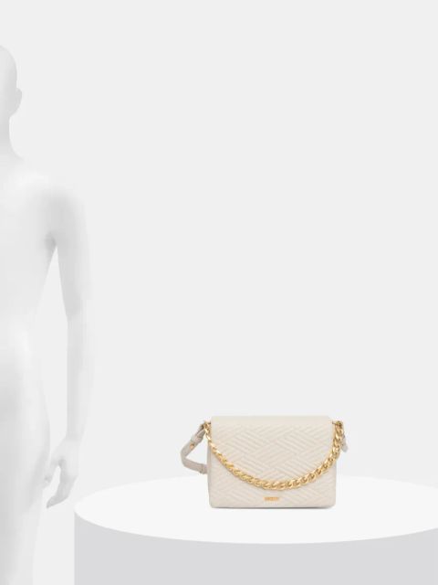 Dkny torebka skórzana kolor beżowy R44EKI05