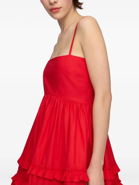 GANNI ruffled tiered mini dress