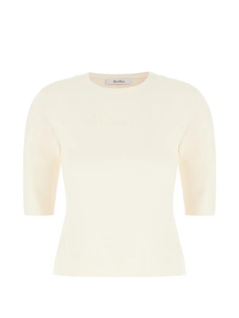 Max Mara embossed T-shirt - Neutrals - zdjęcie produktu nr 1