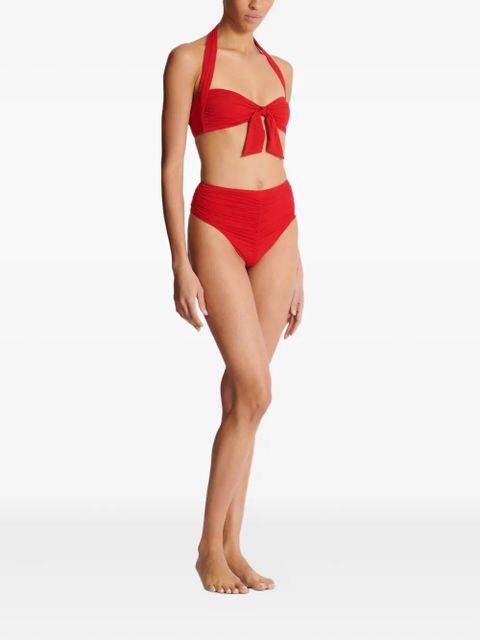 Balmain tie-detail bikini - Red