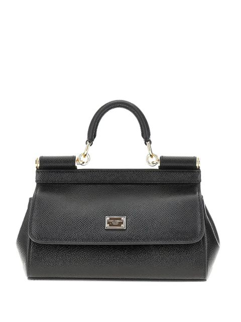 Dolce & Gabbana mini Sicily grained-leather tote bag - Black - zdjęcie produktu nr 1