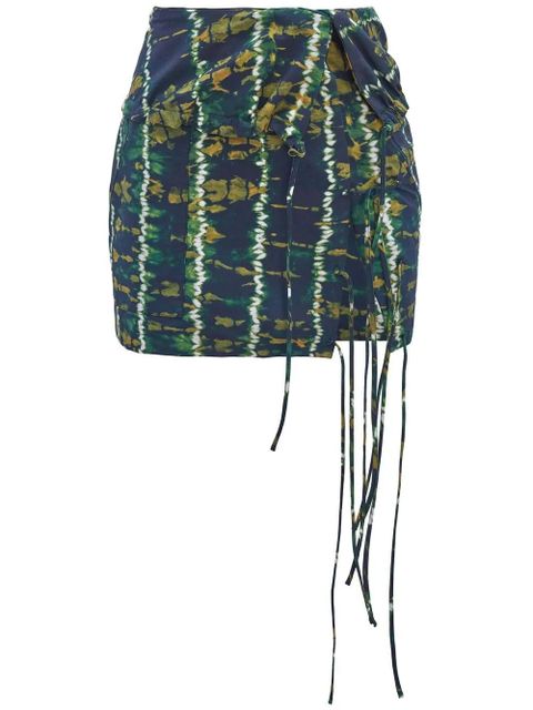 Altuzarra Hilaree tie-fastening miniskirt - Green - zdjęcie produktu nr 1