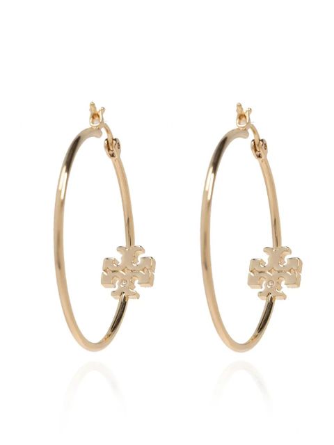 Tory Burch logo-plaque earrings - Gold