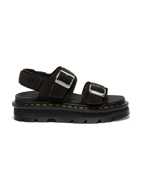 Dr. Martens sandały na platformie damskie zamszowe ZebZag Sandal - zdjęcie produktu nr 1
