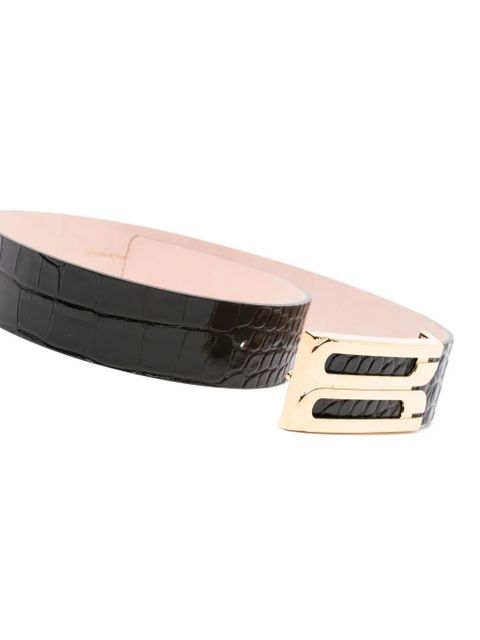 Victoria Beckham logo-plaque leather belt - Black - zdjęcie produktu nr 2