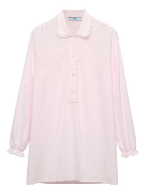 Prada Embroidered batiste shirt - Pink - zdjęcie produktu nr 1