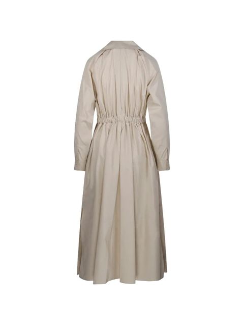 Max Mara drawstring-fastening V-neck midi dress - Neutrals - zdjęcie produktu nr 2