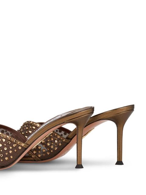 Aquazzura embellished open toe sandals - Brown