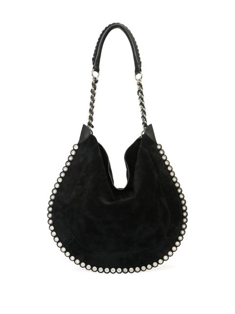 ISABEL MARANT Oskan Soft studded shoulder bag - Black