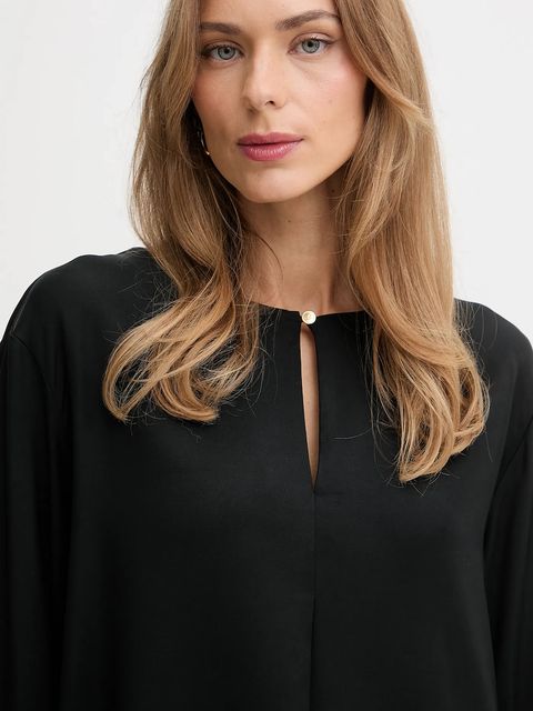 Tommy Hilfiger bluzka damska kolor czarny gładka WW0WW47339