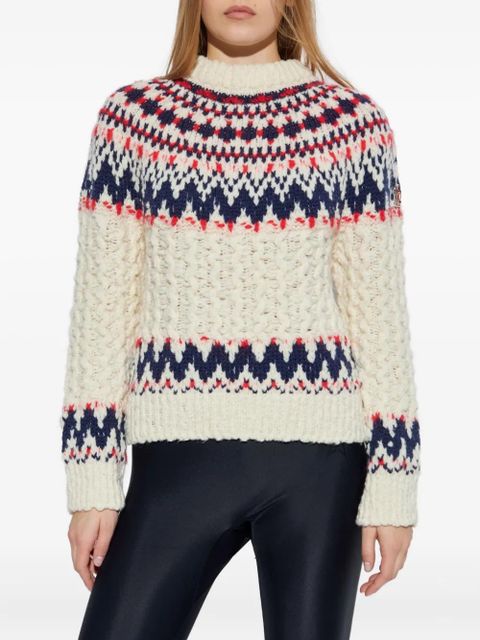 Moncler Grenoble patterned-jacquard jumper - Neutrals - zdjęcie produktu nr 2