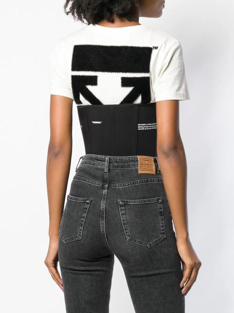 Off-White cupless corset top - Black