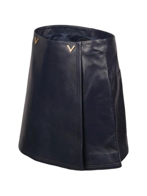 Valentino Garavani logo-appliqué mini skirt - Blue - zdjęcie produktu nr 2