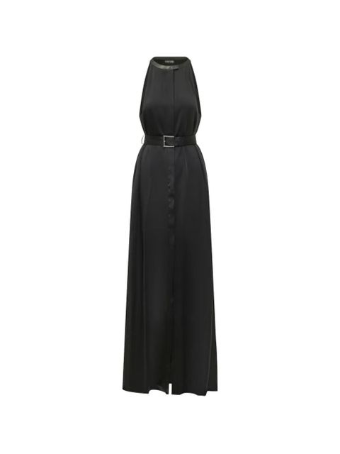 TOM FORD halter-neck belted maxi dress - Black - zdjęcie produktu nr 1