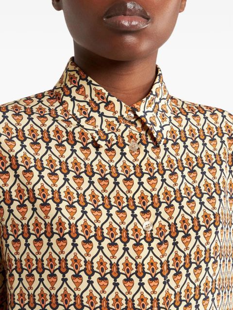 ETRO geometric-print silk shirt - Yellow
