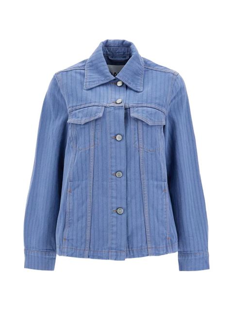 GANNI striped denim jacket - Blue - zdjęcie produktu nr 1