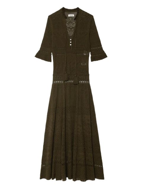 Zadig&Voltaire lace-details maxi dress - Green - zdjęcie produktu nr 1