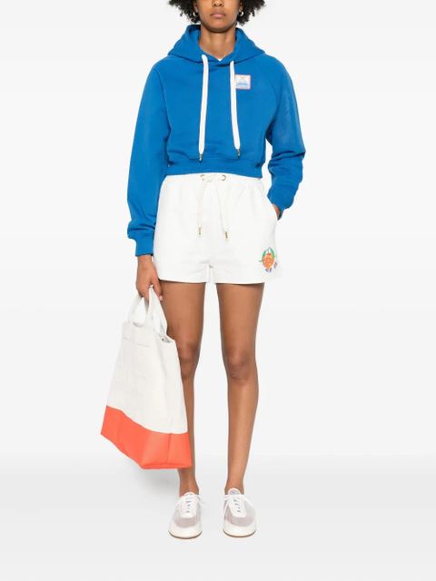 Casablanca cropped cotton hoodie - Blue - zdjęcie produktu nr 2