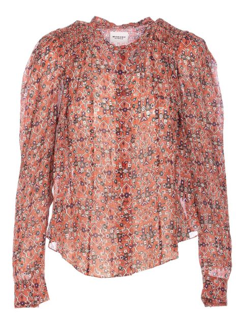 MARANT ÉTOILE patterned shirt - Red - zdjęcie produktu nr 1