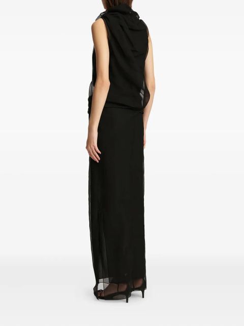 KHAITE Jeanty layered draped dress - Black - zdjęcie produktu nr 2
