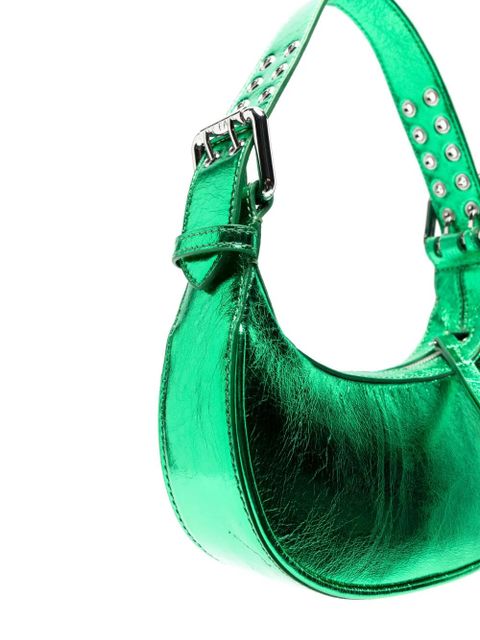 BY FAR metallic-effect tote bag - Green