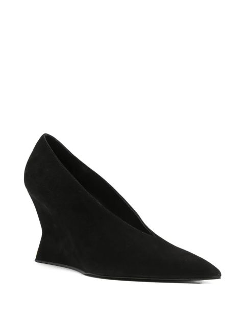 Balmain suede wedge-heel pumps - Black - zdjęcie produktu nr 2
