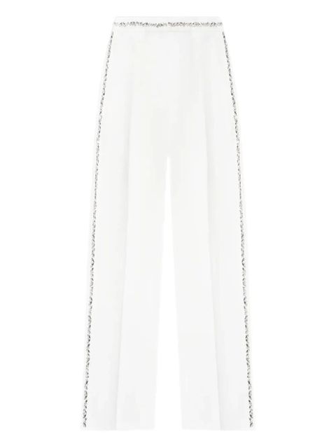 Manière De Voir Patricia side-embellished pleated trousers - White - zdjęcie produktu nr 2