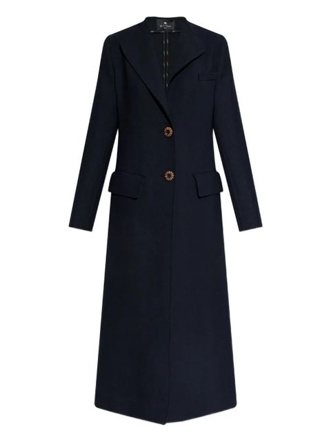 ETRO embroidered-button coat - Black - zdjęcie produktu nr 1